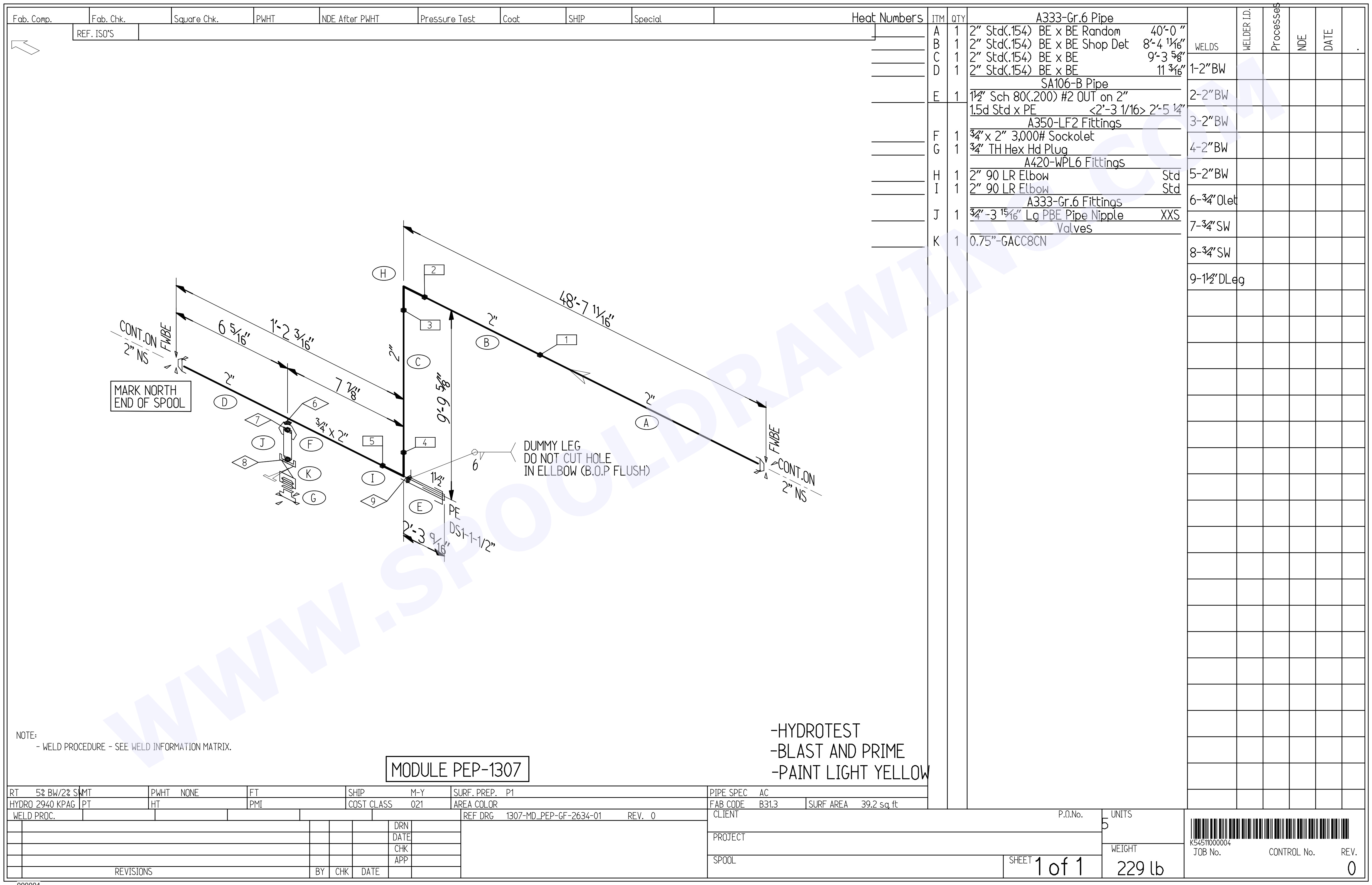 Pipe Spool Shop Drawing Pipe Spool Shop Drawing Detailing Drafting